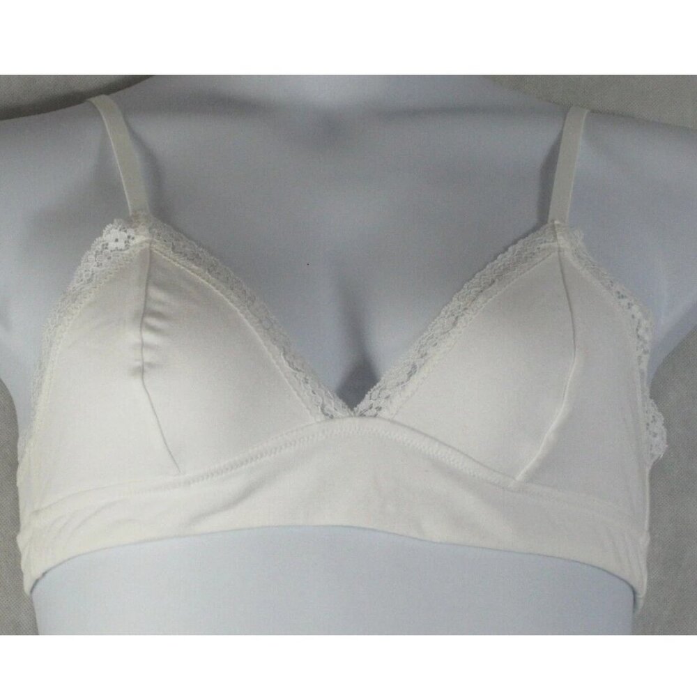 Jenni Women's On Repeat Wide Lace Bralette, Bright White